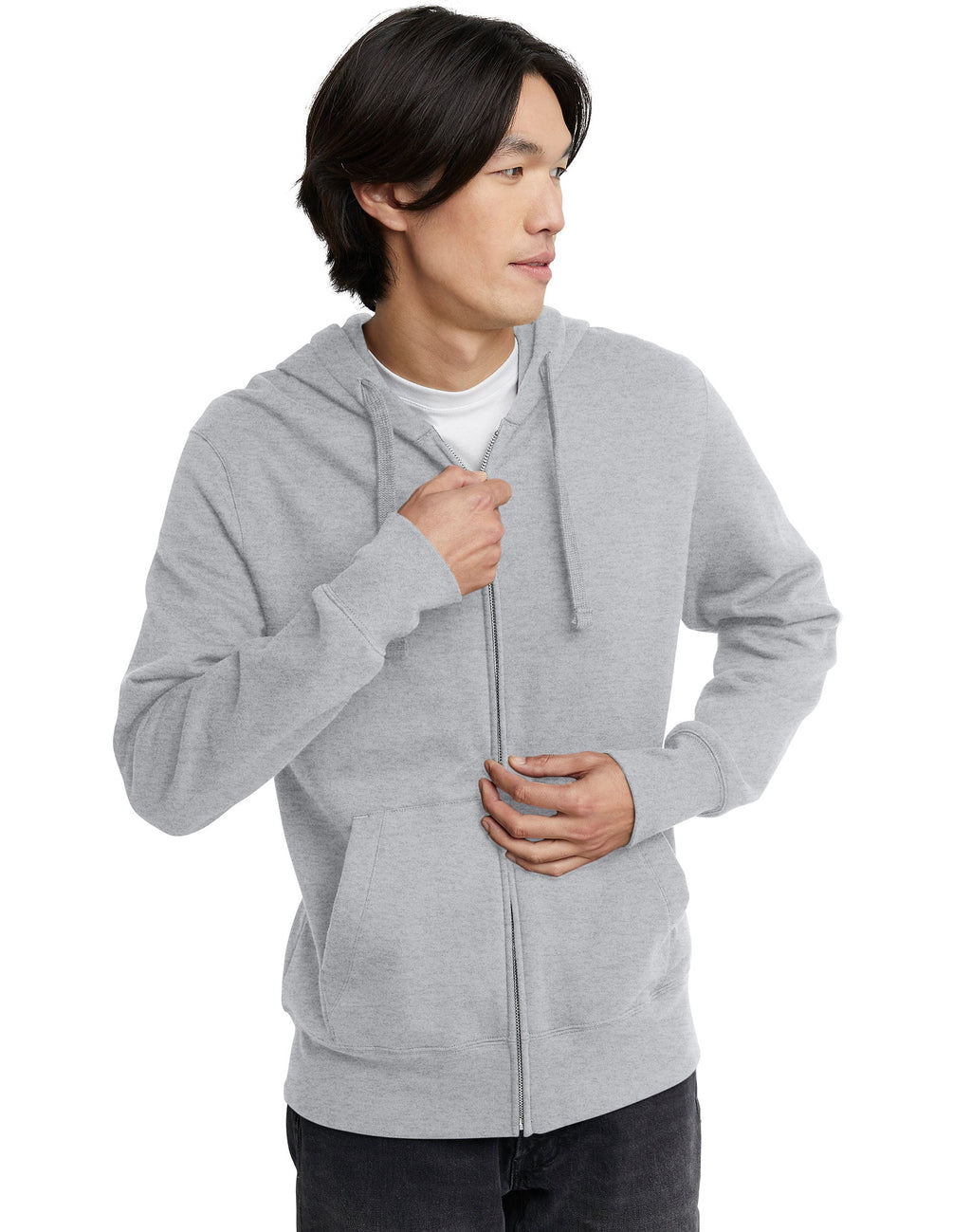 Hanes Hoodie Mens Zip-Up Fleece Originals Midweight Sweatshirt Long Sleeve S-2XL