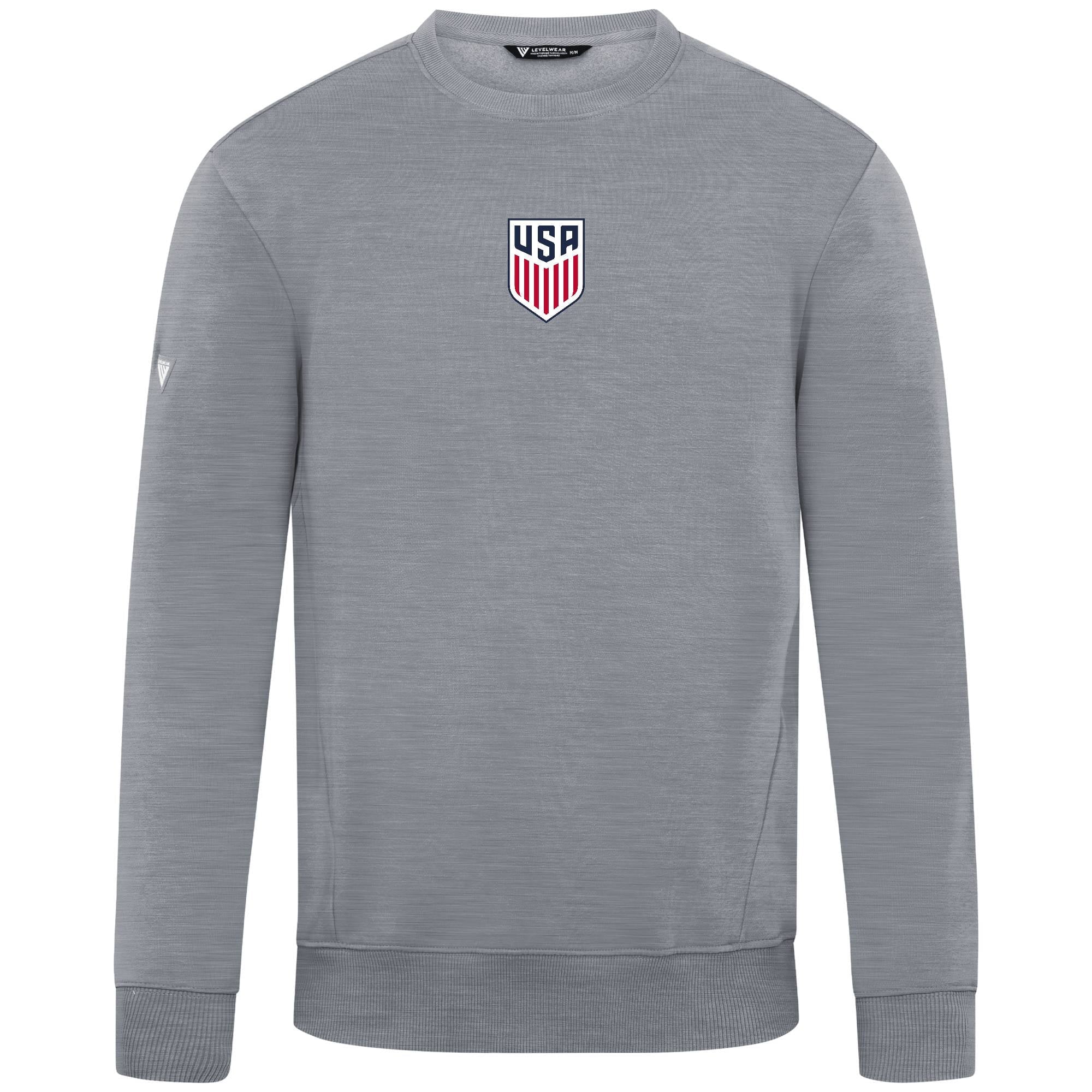 Men's Levelwear Gray USMNT Zane Chenille Sweatshirt