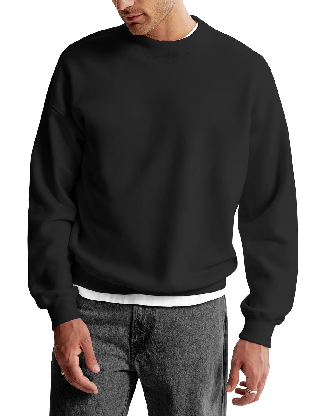 Mens Ultimate Heavyweight Crewneck Sweatshirt Pullover Fleece Sweater